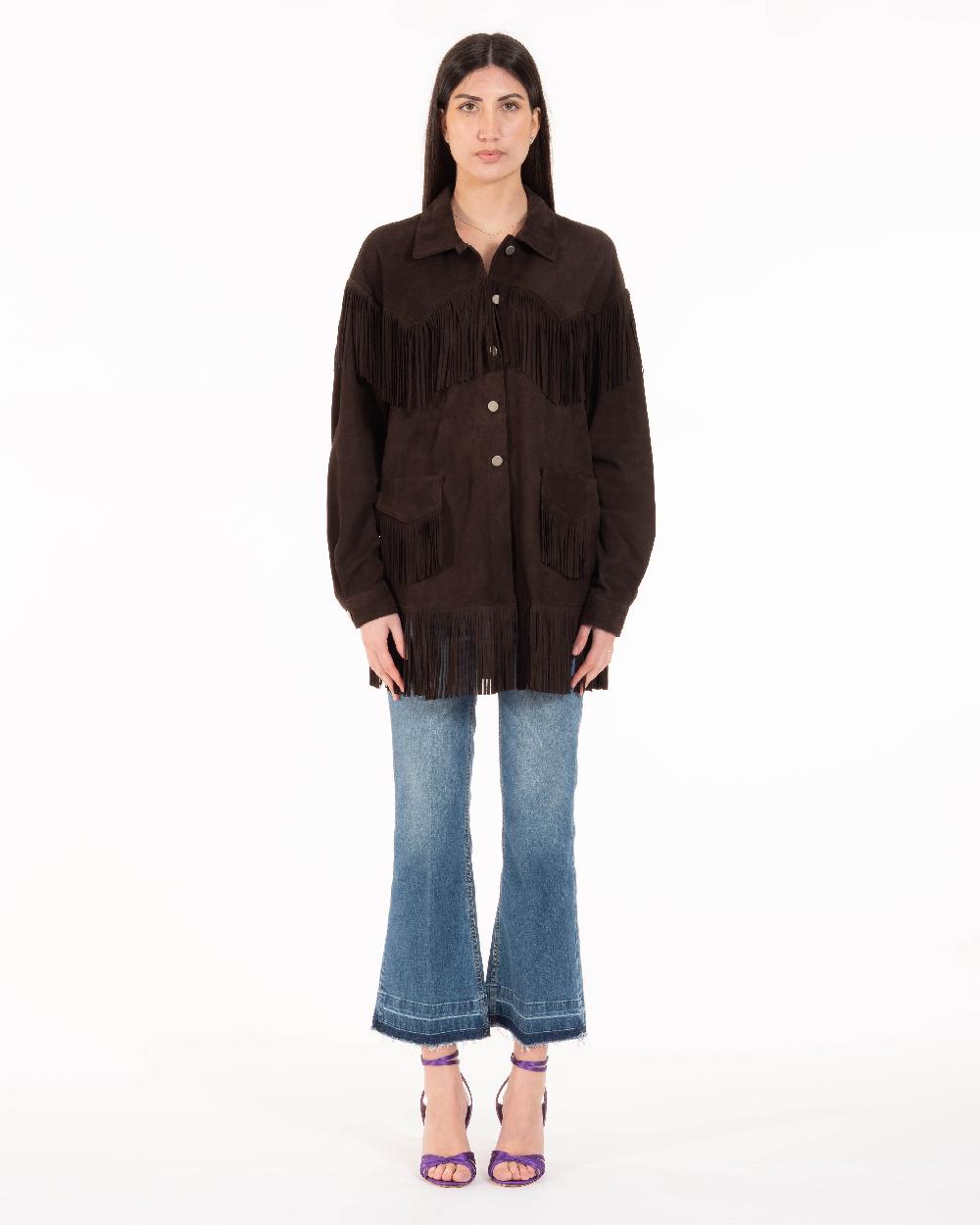 Alessandra chamonix PAIGE MORO / GIACCA CON FRANGE