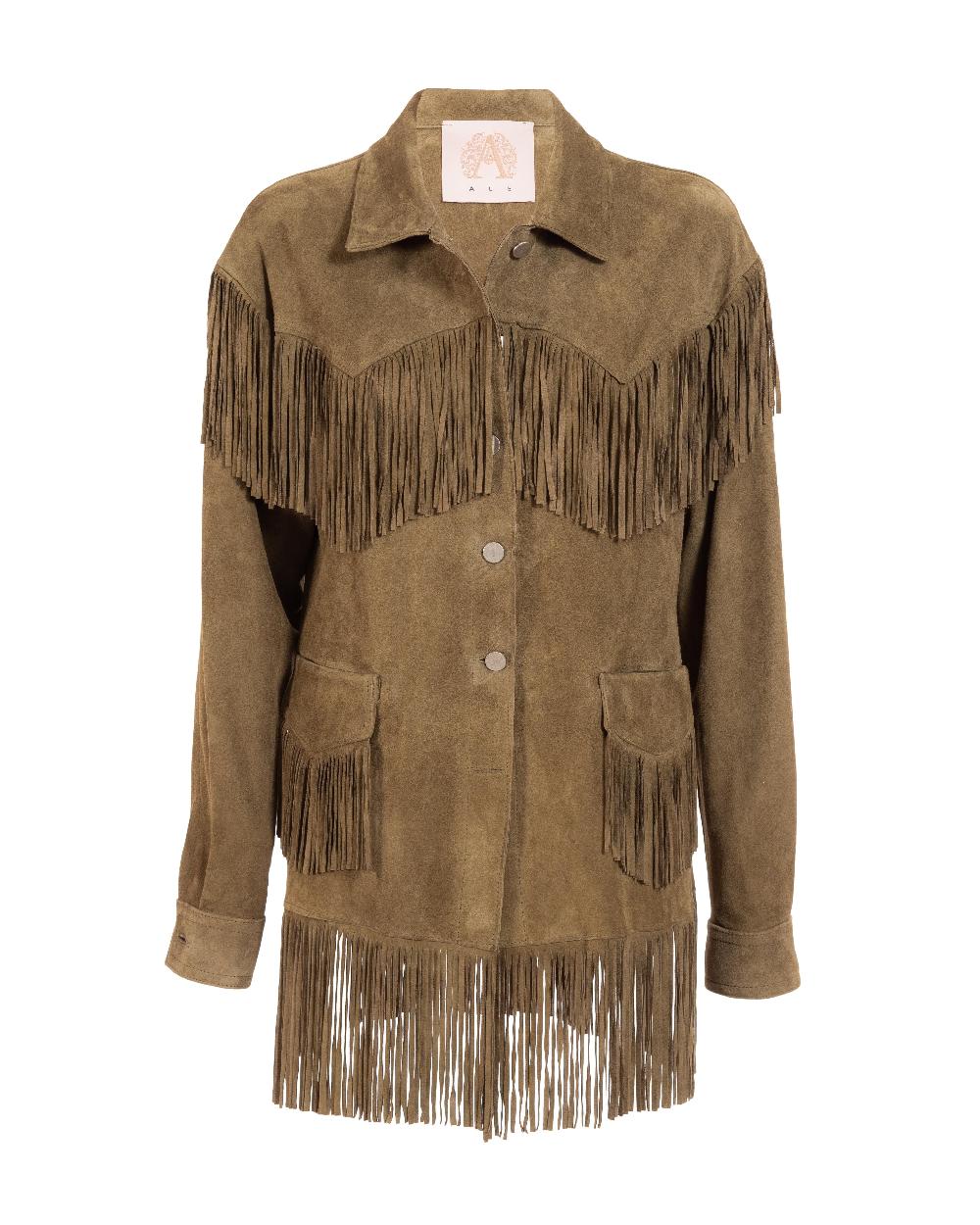 Alessandra Chamonix PAIGE SALVIA / GIACCA CON FRANGE