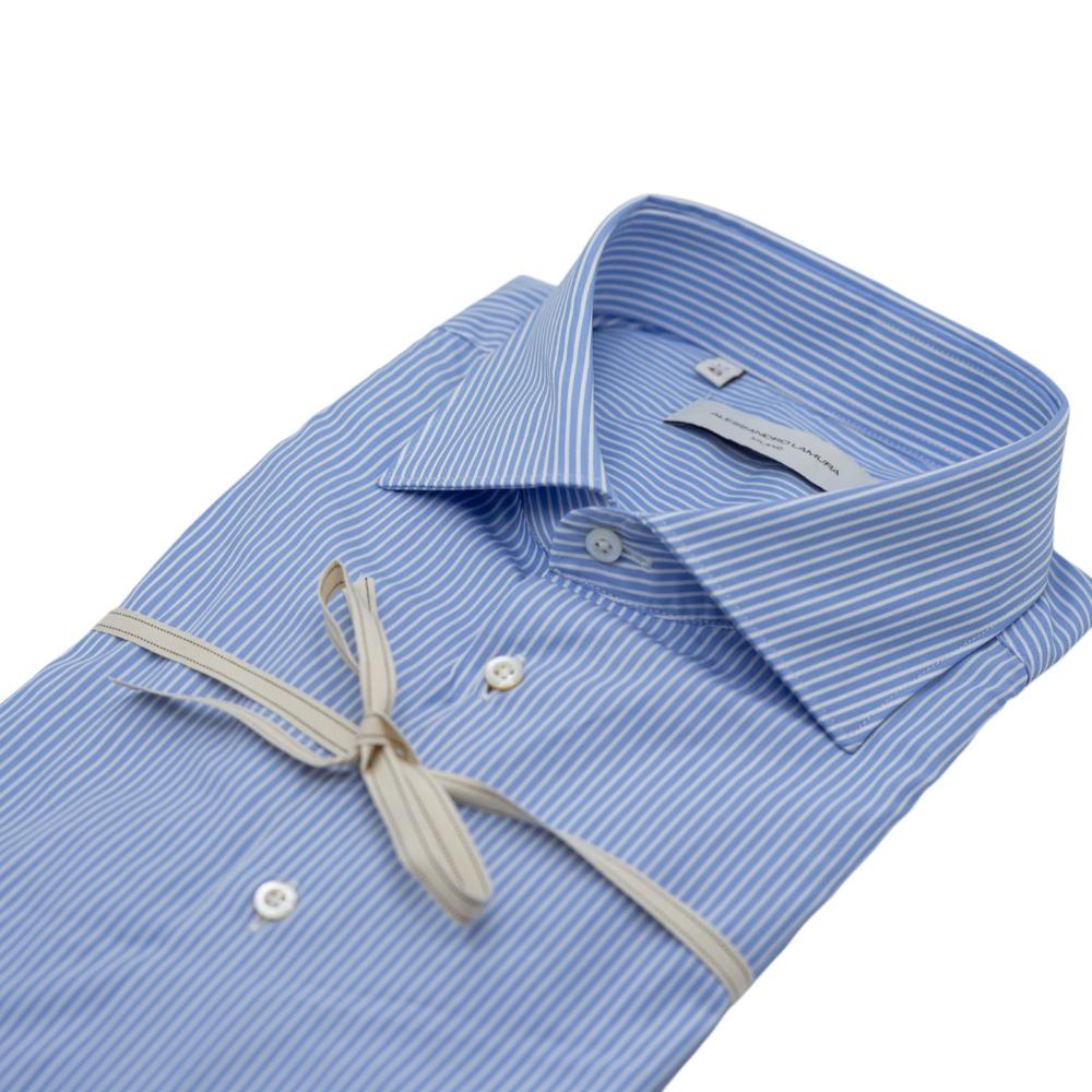Alessandro Lamura Camicia A Righe Azzurro-Bianco