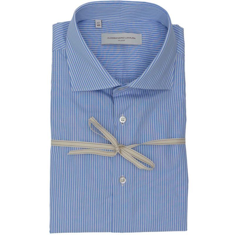 Alessandro Lamura Camicia a righe Azzurro-Bianco Alessandro Lamura Camicia a righe Azzurro-Bianco