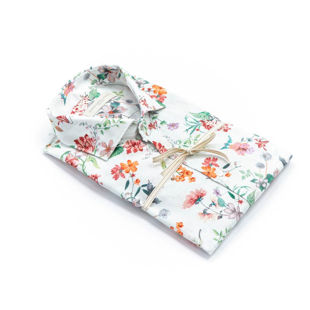 Alessandro Lamura Camicia Floreale Collo Francese