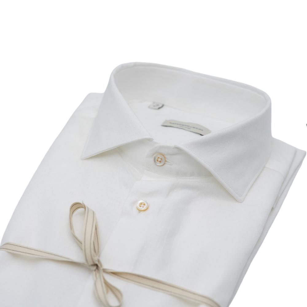 Alessandro Lamura Camicia Microfantasia Bianco