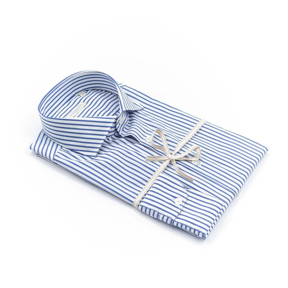 Alessandro Lamura Camicia Rigata Collo Francese