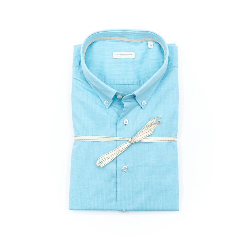 Alessandro Lamura Bag 20 – Camicia Collo Botton Down Celeste – 100%cotone
