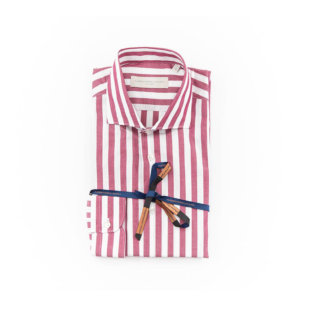 Alessandro Lamura Camicia Di Cotone Rigata – Collo Francese