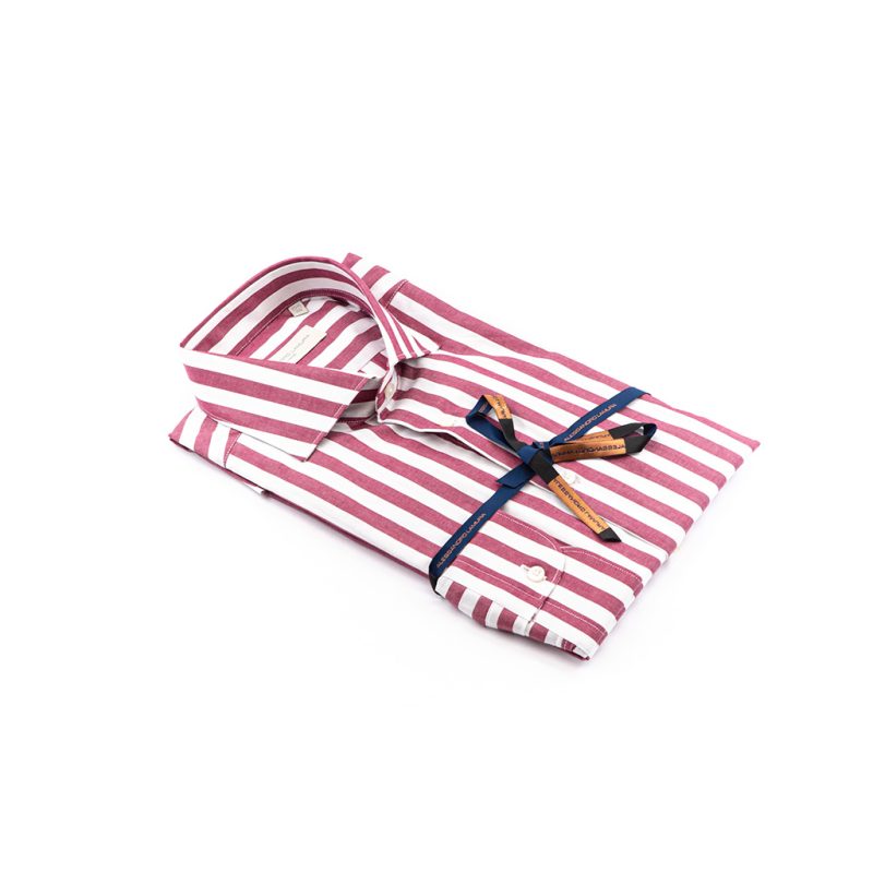 Alessandro Lamura Camicia Di Cotone Rigata – Collo francese