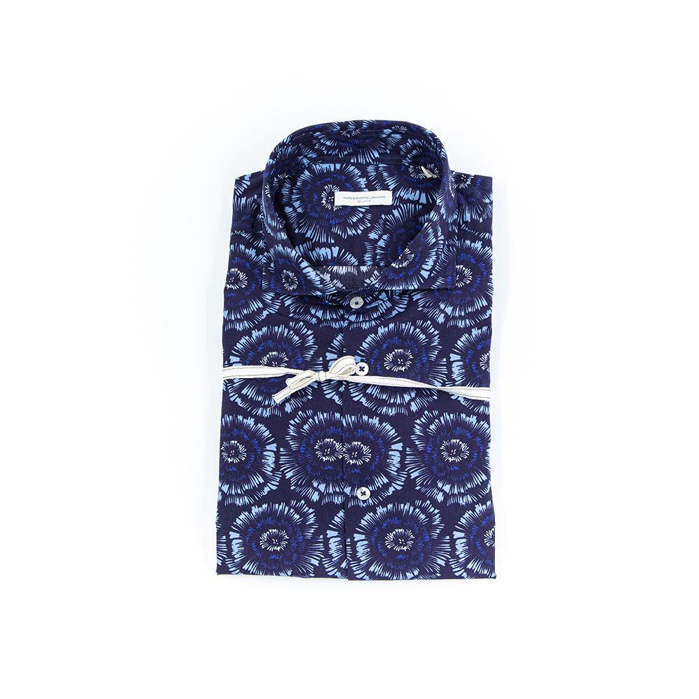 Alessandro Lamura Camicia Di Cotone Stampa Soffione – Collo Francese