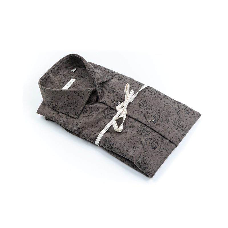 Alessandro Lamura Camicia Di Velluto Stampa Floreale – Collo francese