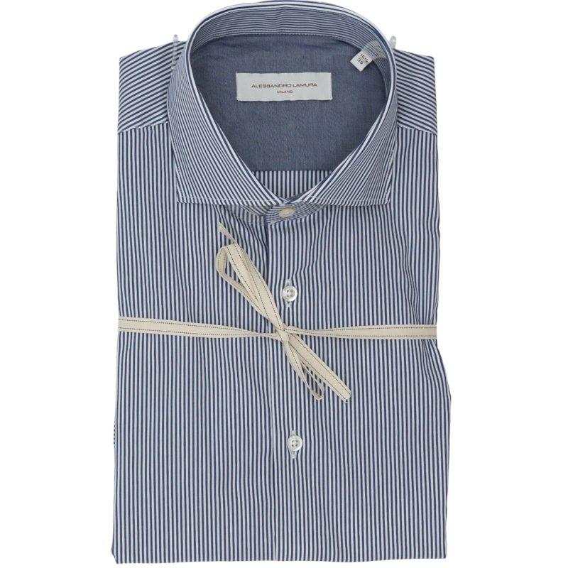 Alessandro Lamura Camicia Fantasia A Riga – 100%Cotone Alessandro Lamura Camicia Fantasia A Riga – 100%Cotone