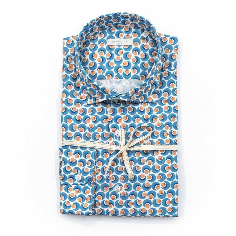 Alessandro Lamura Camicia Fantasia Geometrica Multicolor