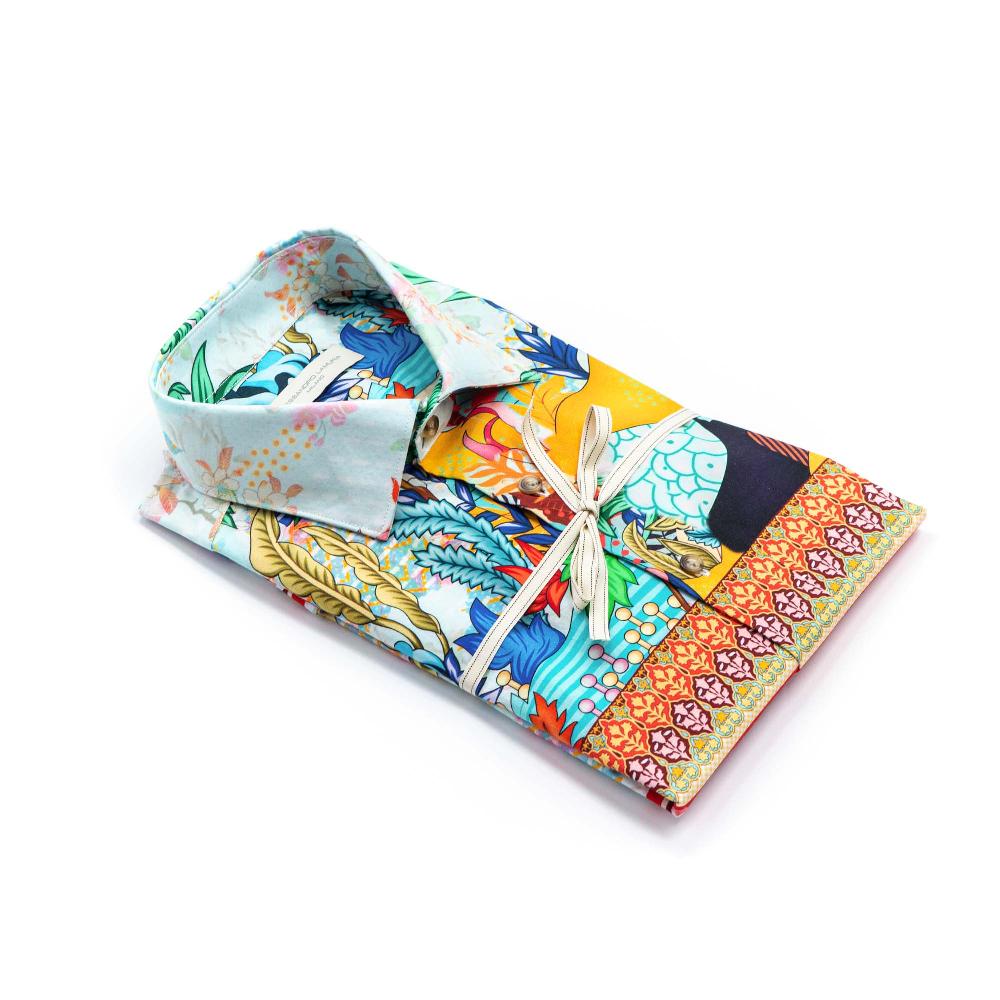 Alessandro Lamura Camicia Fantasia Giapponese Collo Italiano