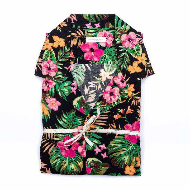 Alessandro Lamura Camicia Floreale Fantasia Collo Hawaii