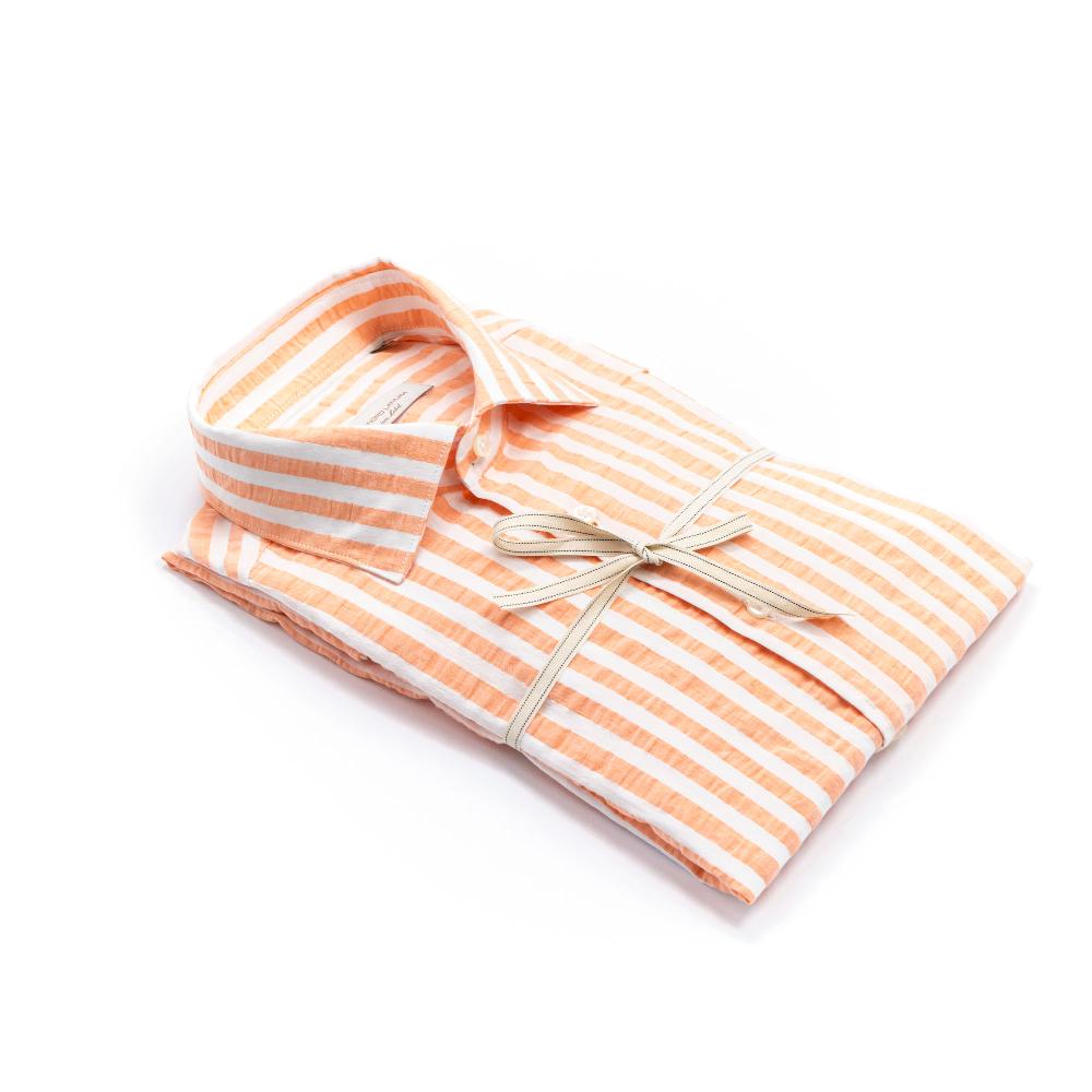 Alessandro Lamura Camicia Groffata In Cotone Collo Francese