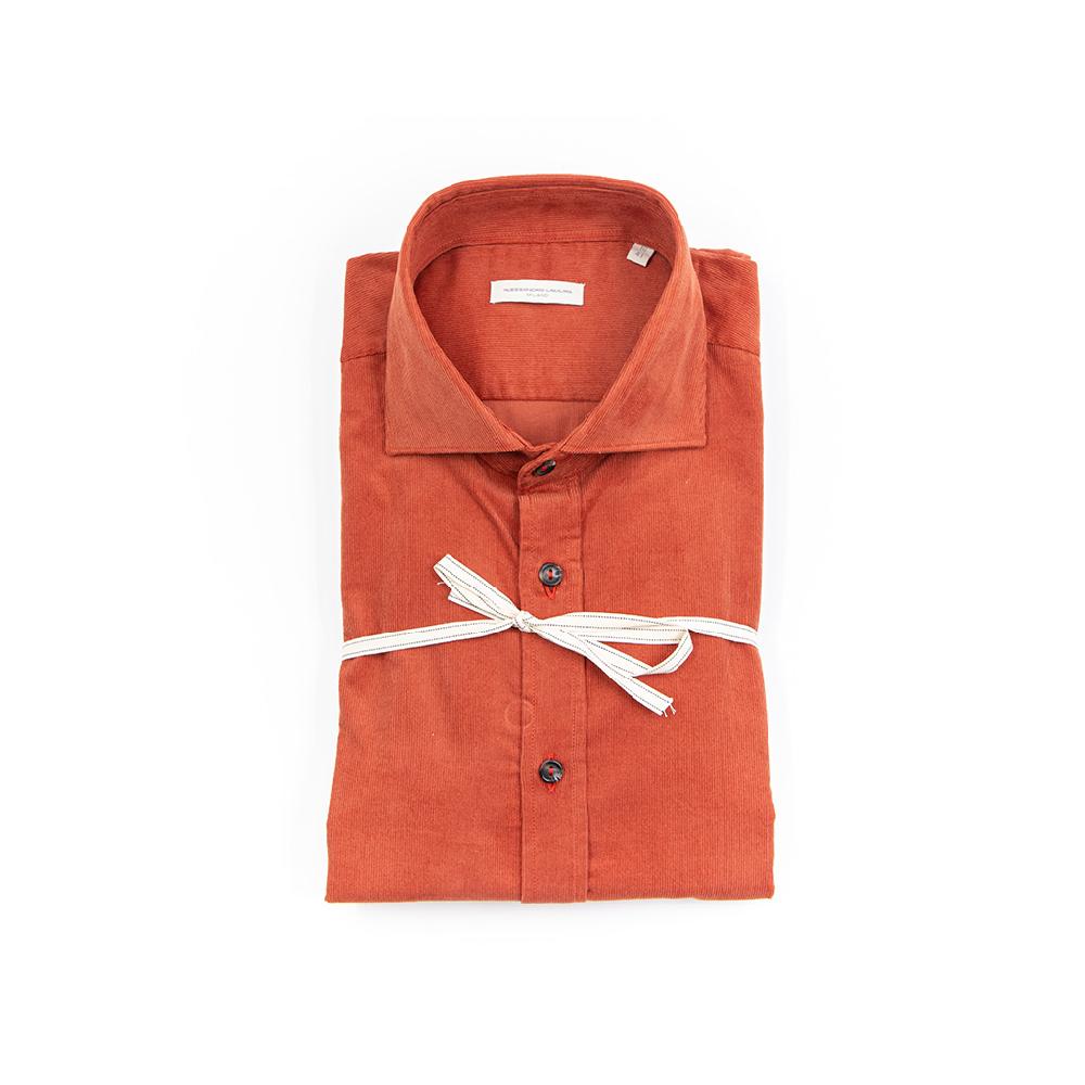 Alessandro Lamura Camicia In Velluto – 100%Cotone – Collo Francese