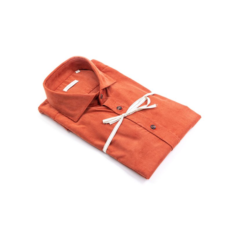 Alessandro Lamura Camicia In Velluto – 100%Cotone – Collo Francese