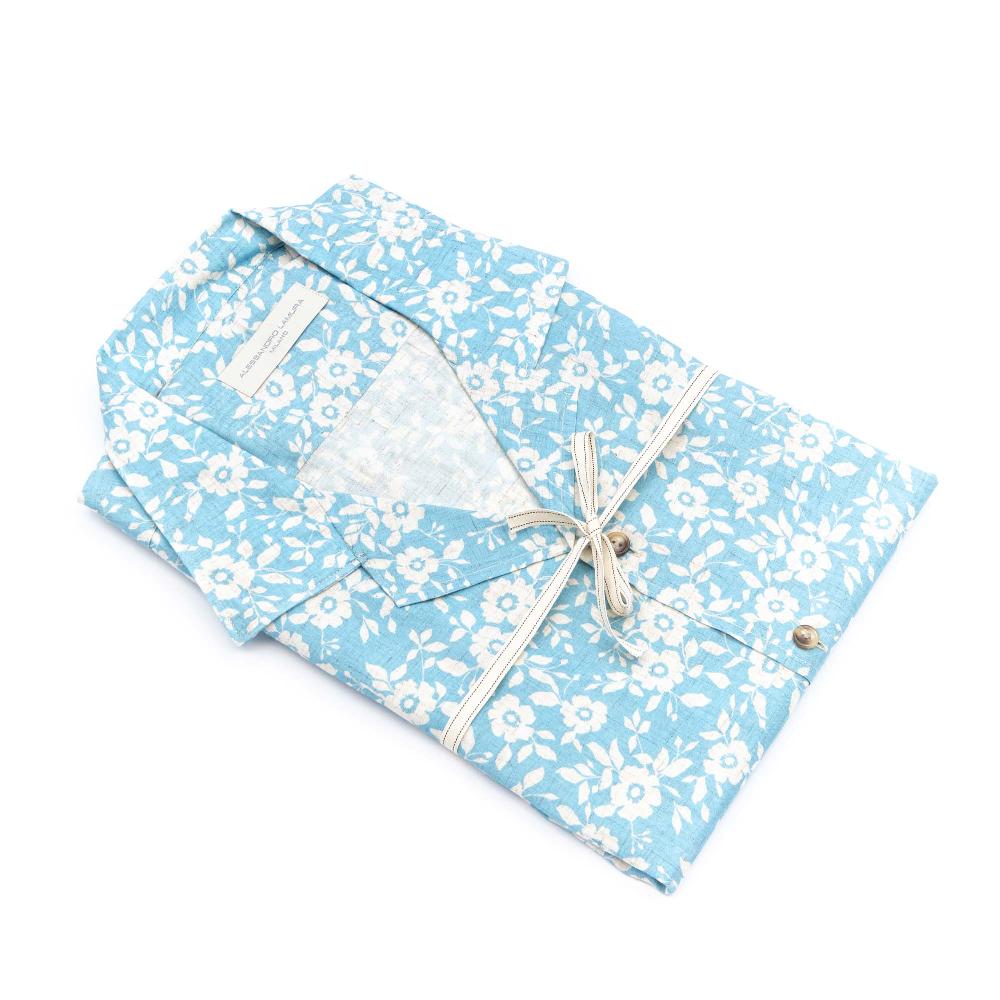 Alessandro Lamura Camicia Mezza Manica Hawaiana Floreale