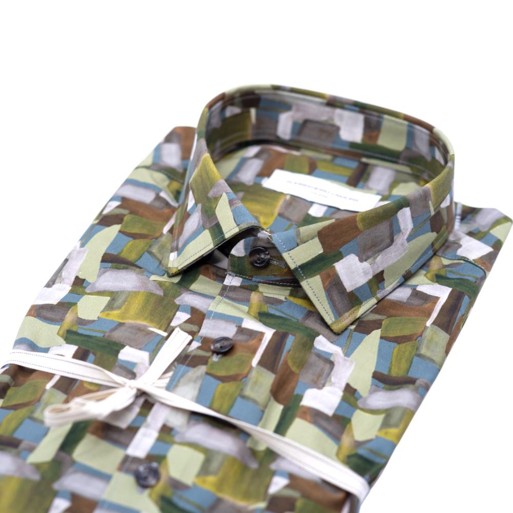 Alessandro Lamura Camicia Multicolore Con Motivo Astratto A Blocchi