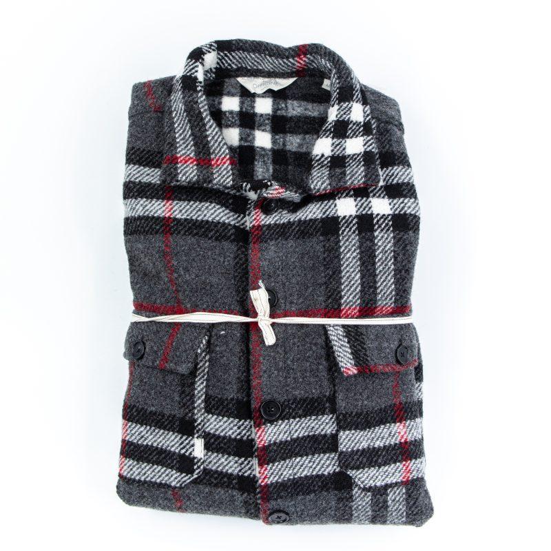 Alessandro Lamura Camicia Overshirt a Quadri – Collo Italiano