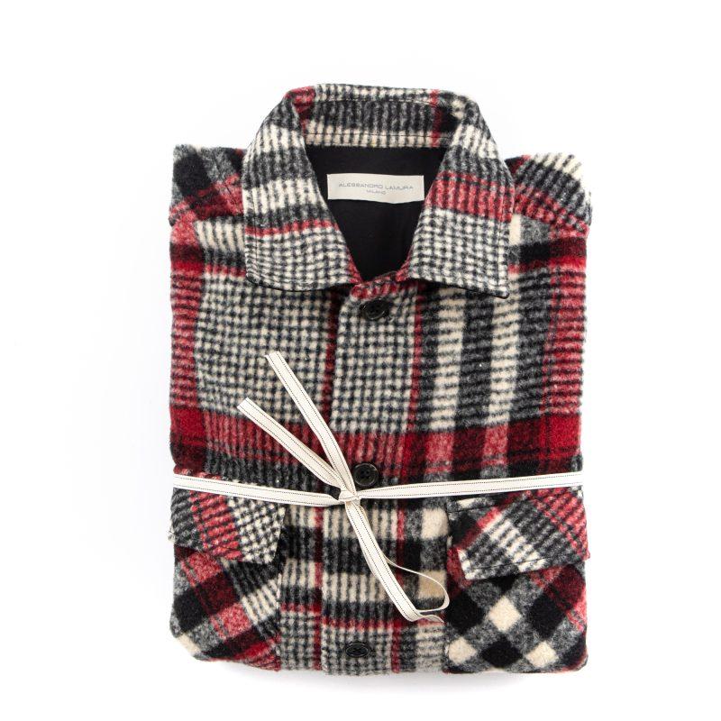 Alessandro Lamura Camicia Overshirt a Quadri – Collo Italiano