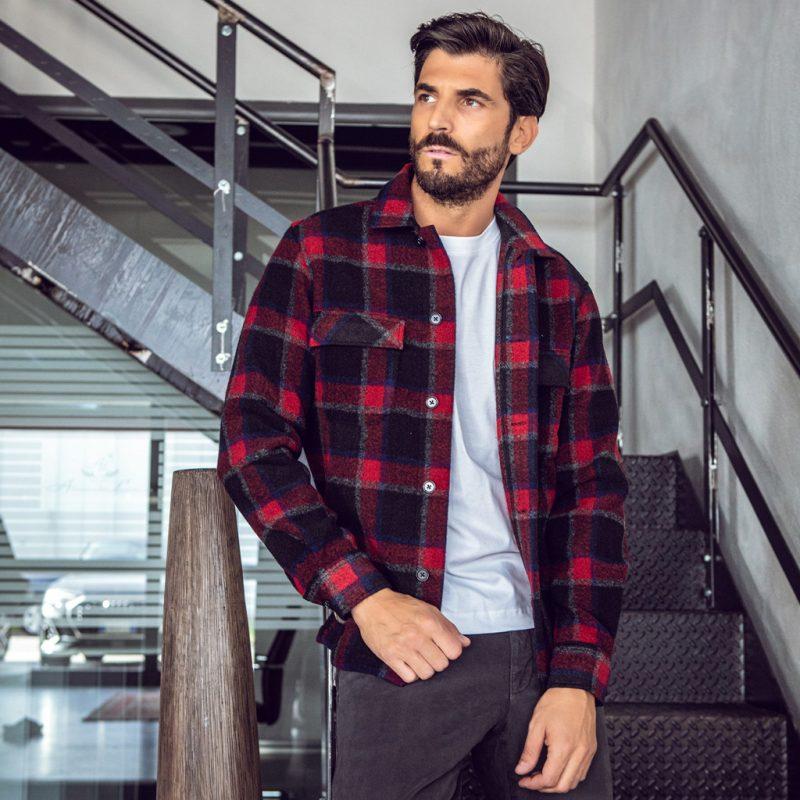 Alessandro Lamura Camicia Overshirt a Quadri – Collo Italiano Alessandro Lamura Camicia Overshirt a Quadri – Collo Italiano