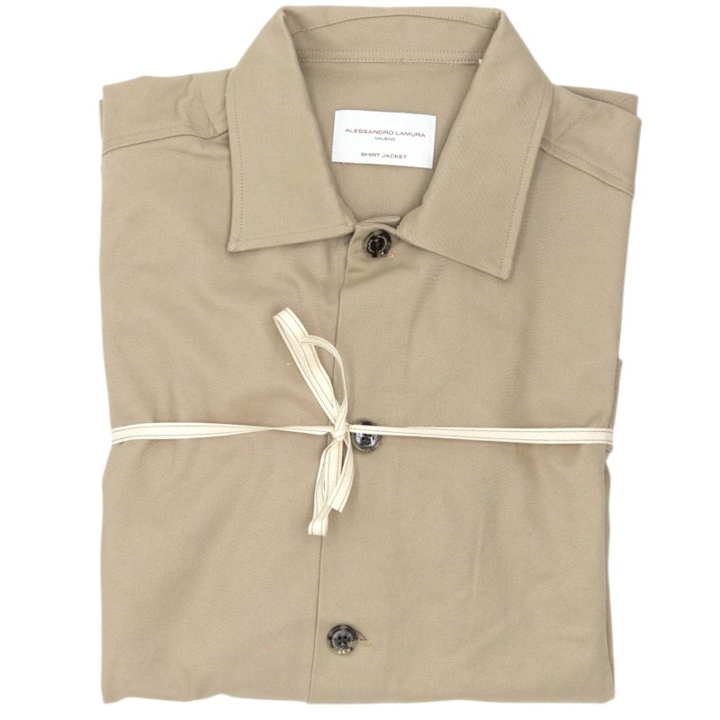 Alessandro Lamura Camicia Overshirt Beige Tinta Unita Alessandro Lamura Camicia Overshirt Beige Tinta Unita