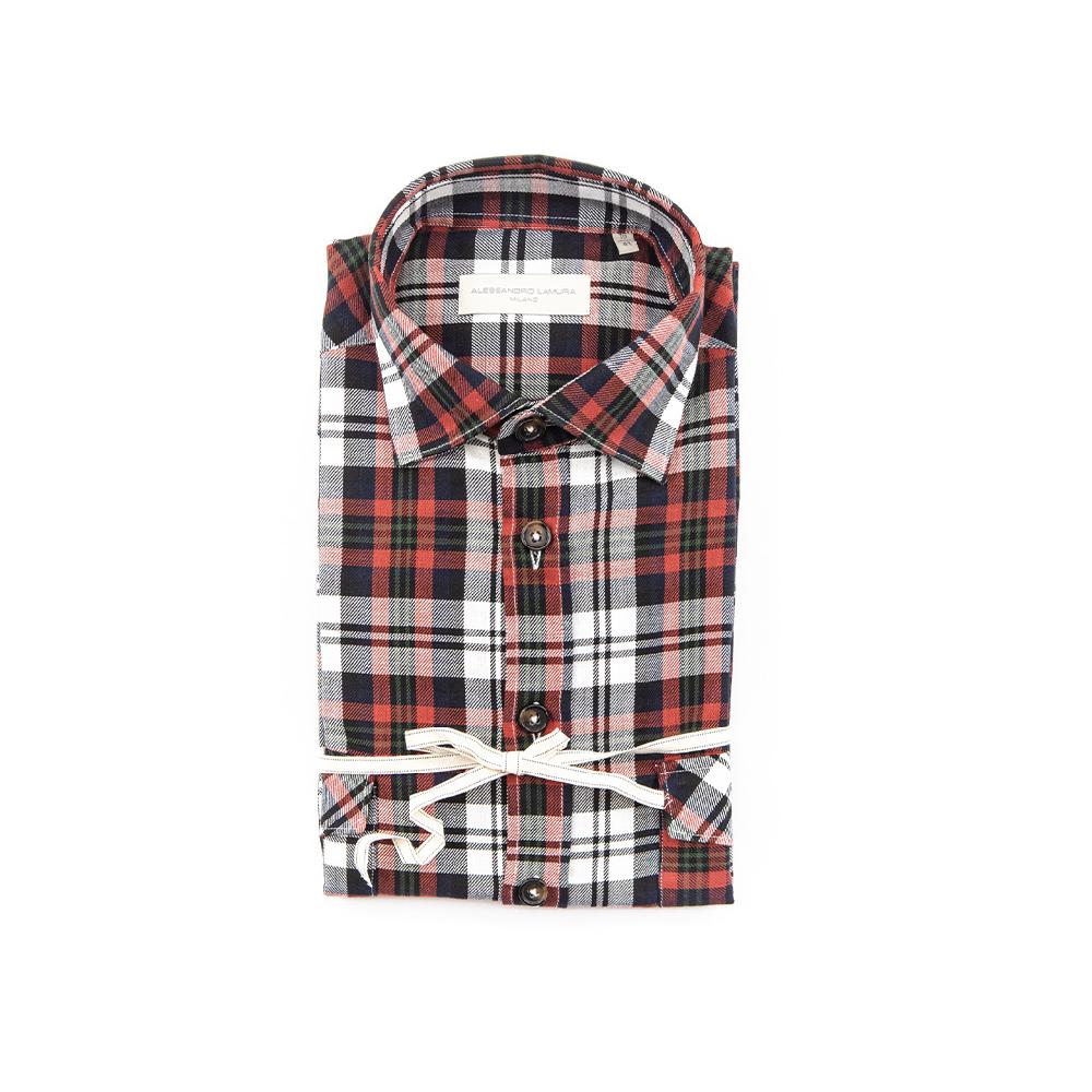 Alessandro Lamura Camicia Overshirt Quadri – Collo Italiano