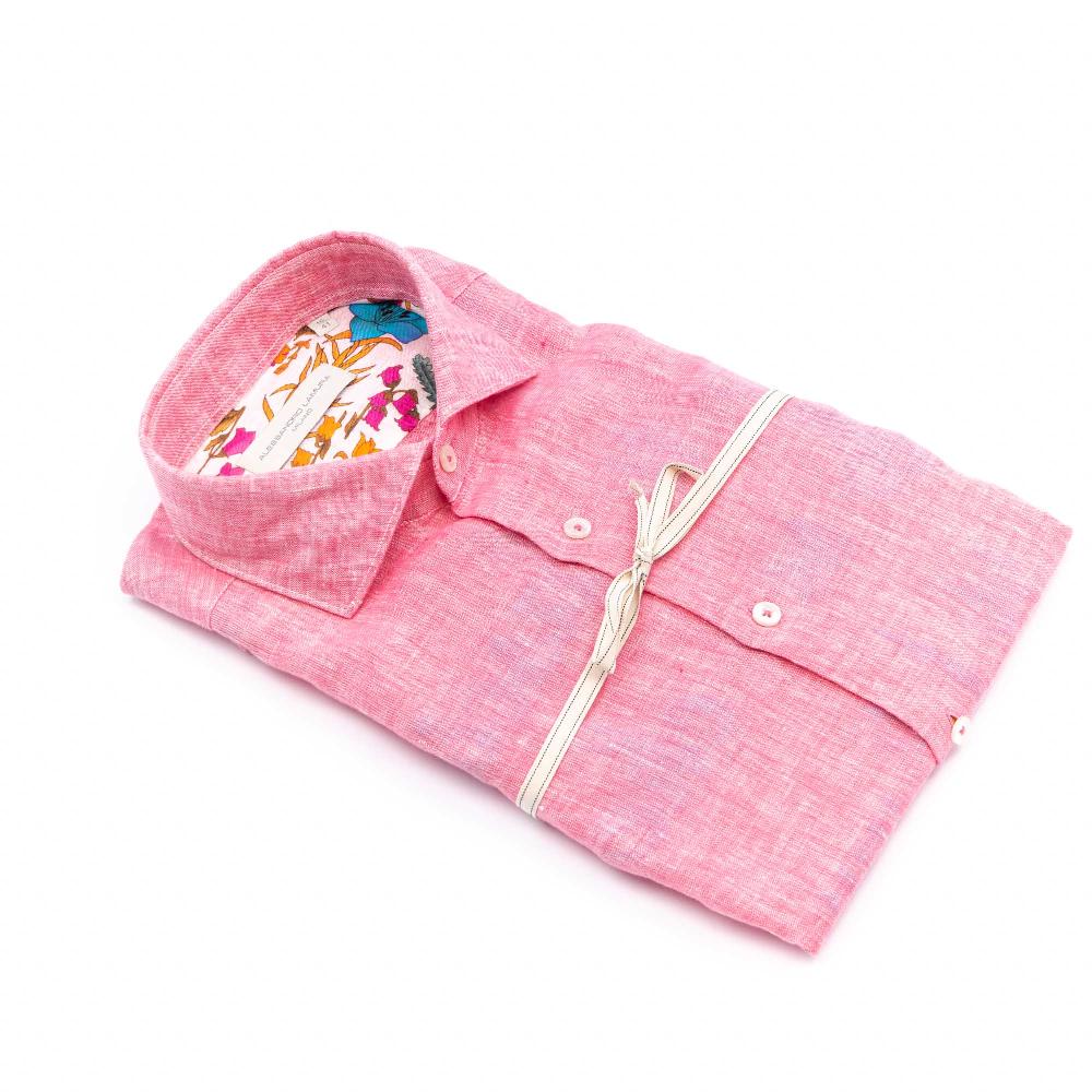 Alessandro Lamura Camicia Ricamata Con Collo Francese