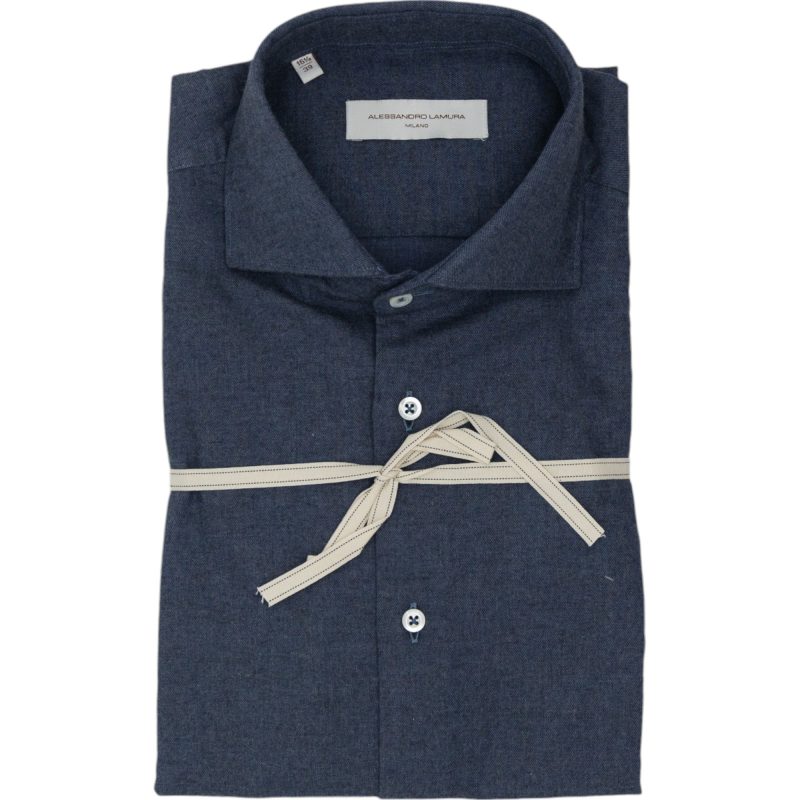 Alessandro Lamura Camicia tinta unita grigio antracite Alessandro Lamura Camicia tinta unita grigio antracite