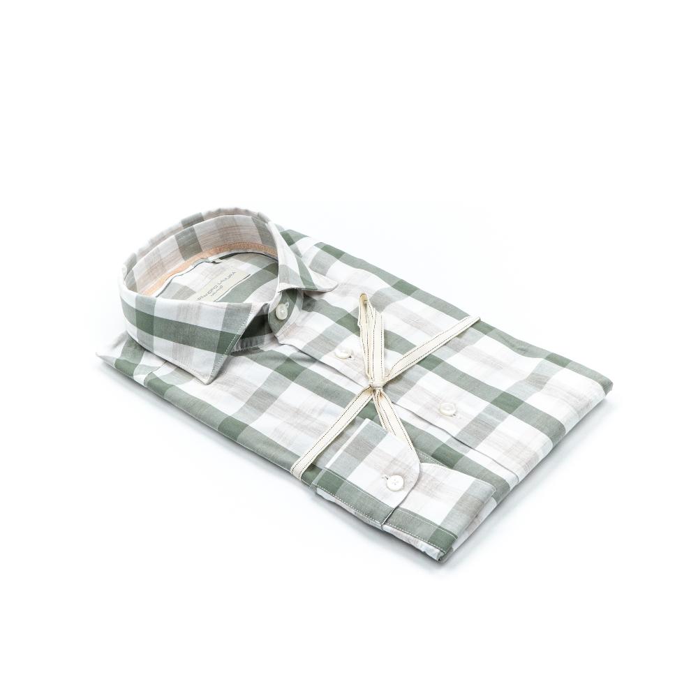 Alessandro Lamura Check- Camicia Quadri – 100%cotone – Collo Francese