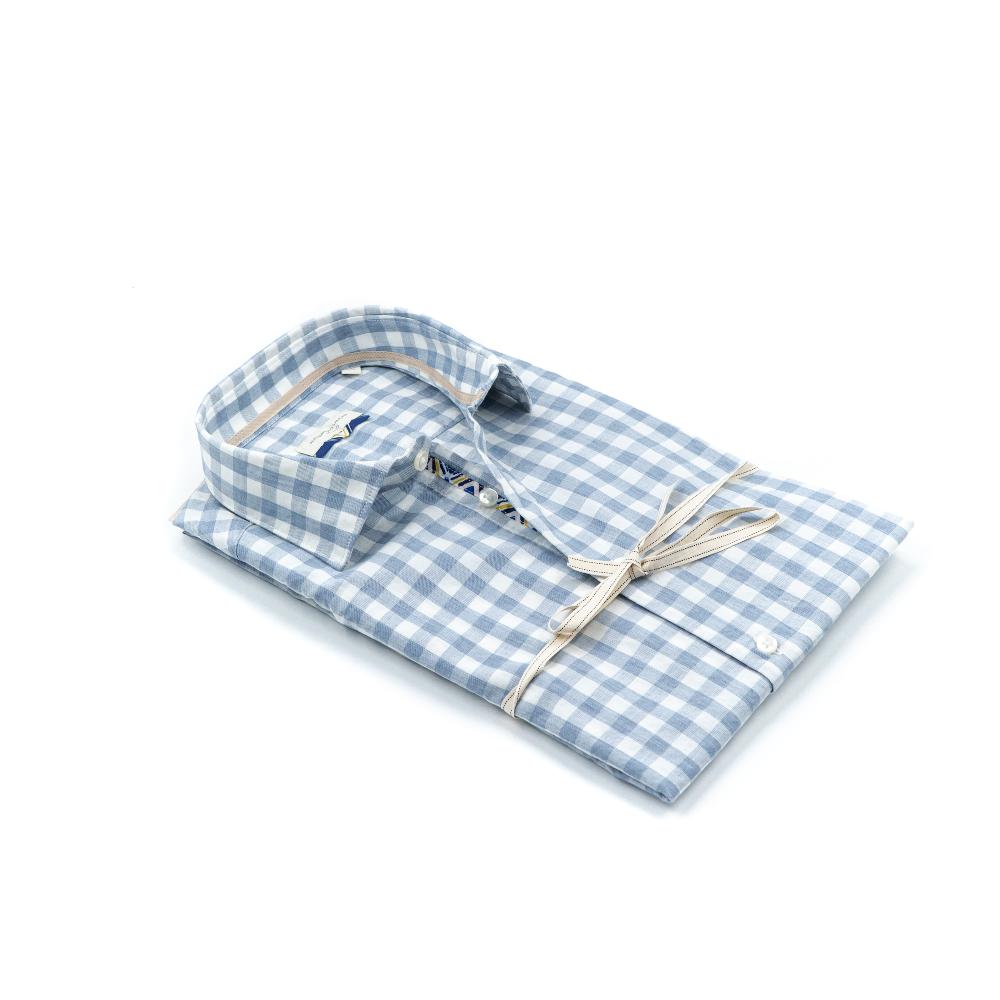 Alessandro Lamura Jeff – Camicia A Quadri 100%cotone – Collo Italiano