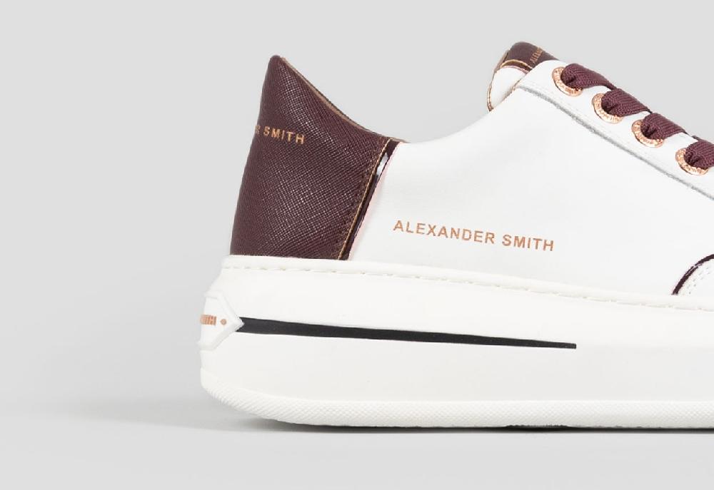 Alexander Smith LANCASTER WOMAN WHITE BORDEAUX