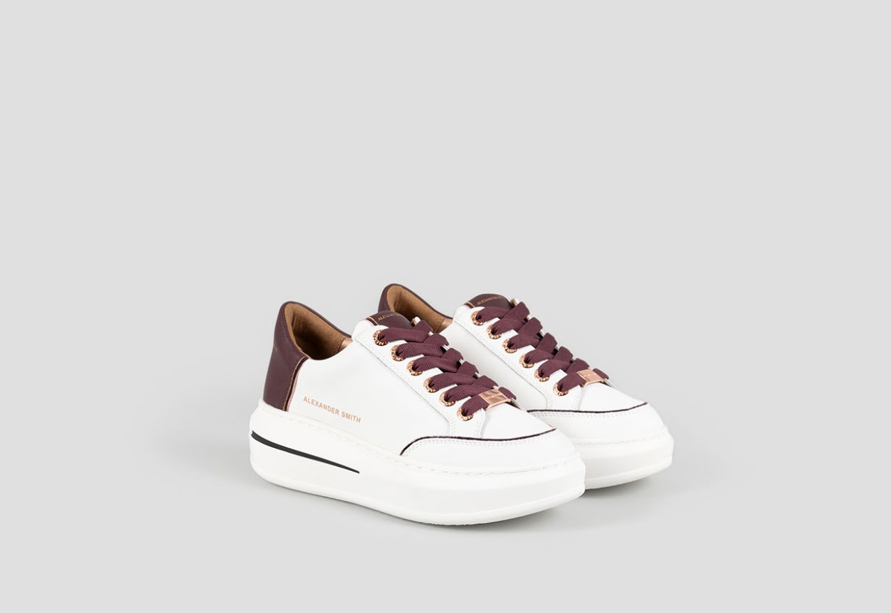 Alexander Smith LANCASTER WOMAN WHITE BORDEAUX