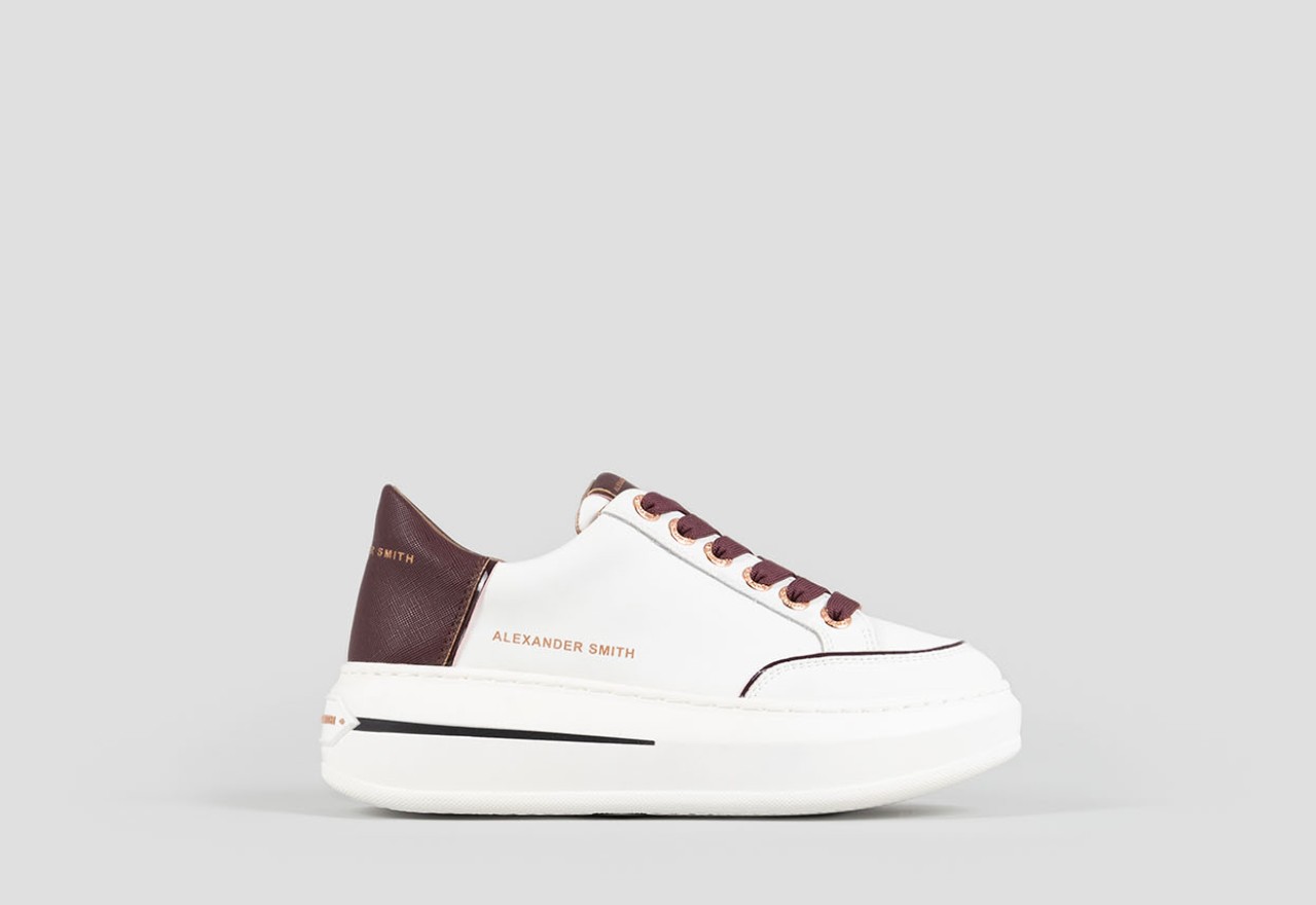 Alexander Smith LANCASTER WOMAN WHITE BORDEAUX