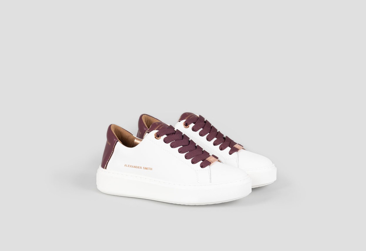 Alexander Smith LONDON WOMAN WHITE BORDEAUX