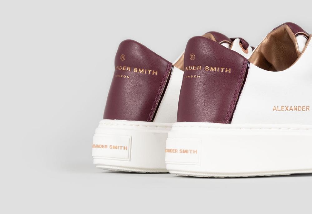 Alexander Smith LONDON WOMAN WHITE BORDEAUX