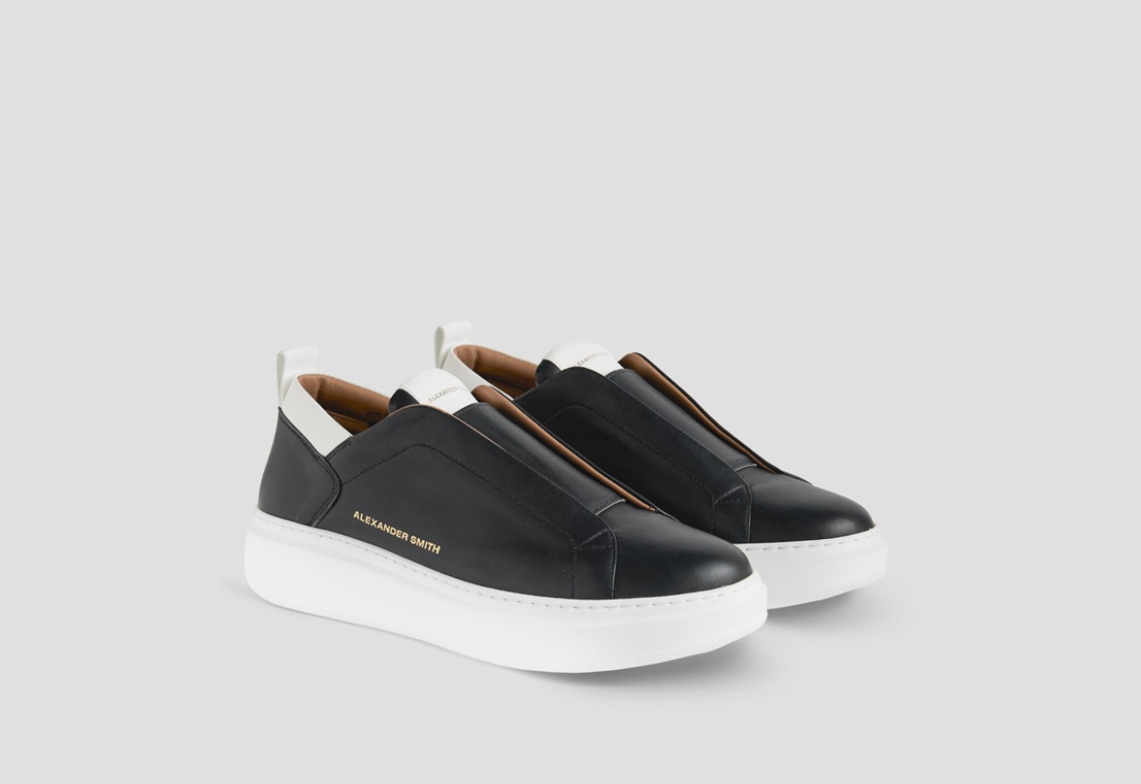 Alexander Smith WEMBLEY SLIP-ON MAN BLACK WHITE