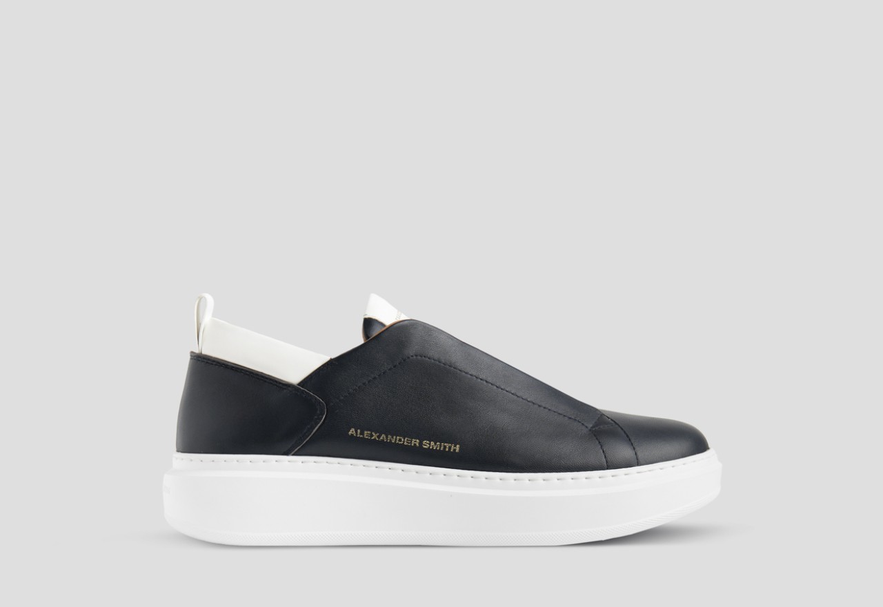 Alexander Smith WEMBLEY SLIP-ON MAN BLACK WHITE