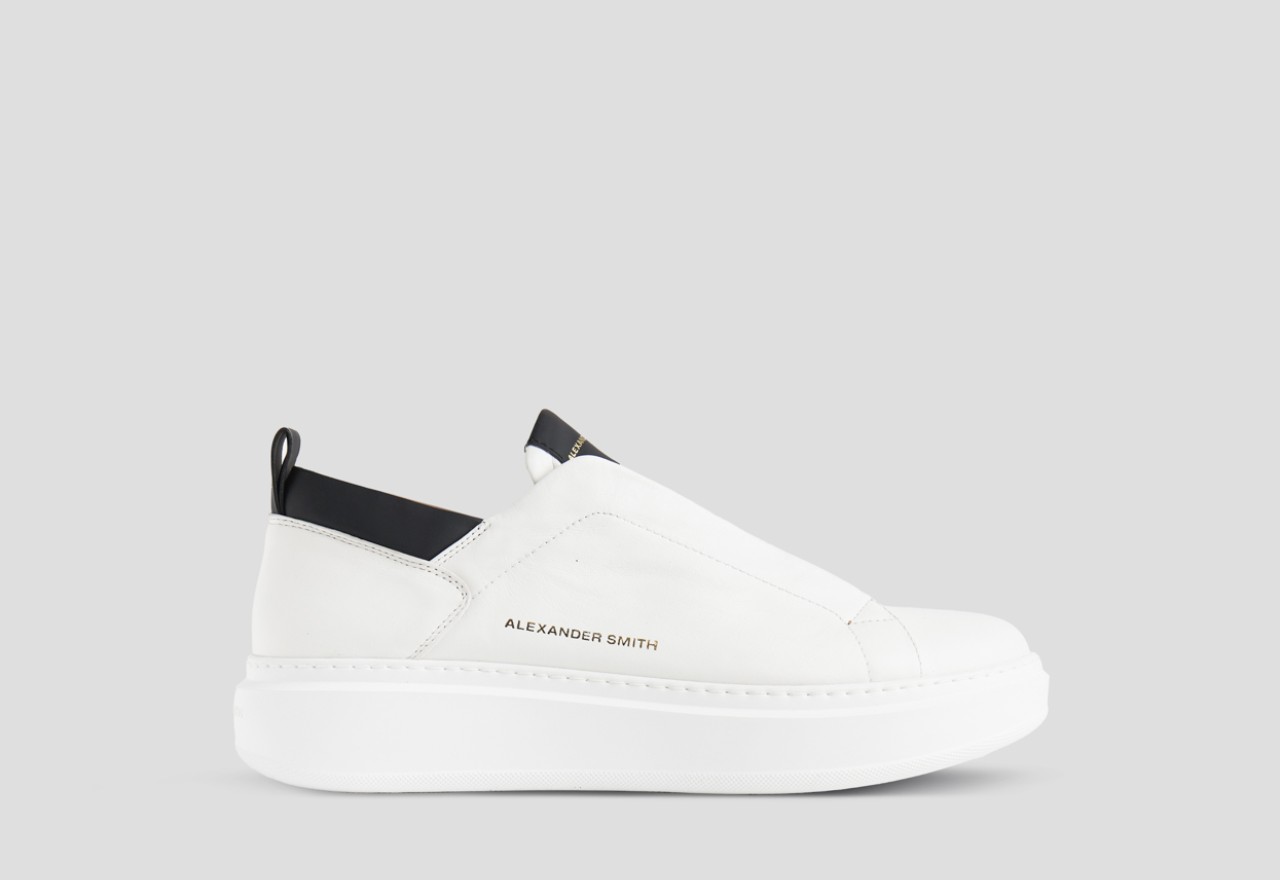 Alexander Smith WEMBLEY SLIP-ON MAN WHITE BLACK