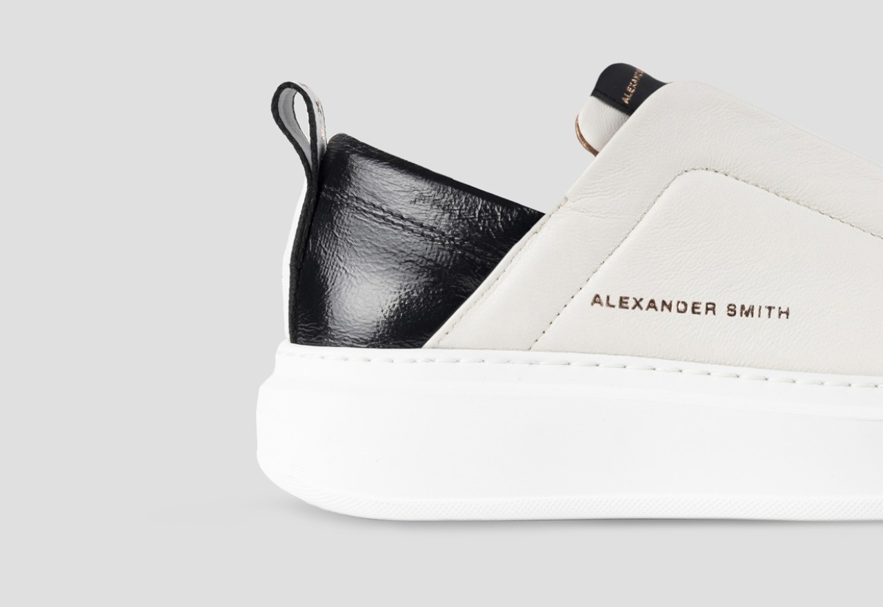 Alexander Smith WEMBLEY SLIP-ON WOMAN WHITE BLACK