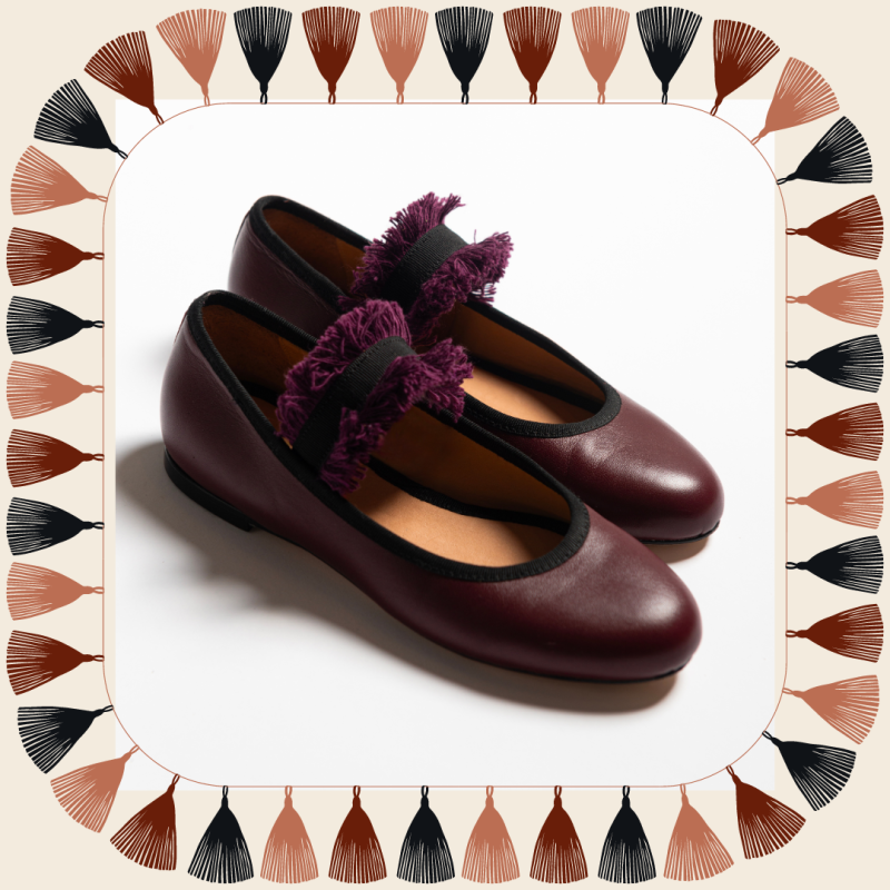 Allagiulia Ballerina Lolita Frangia BORDEAUX