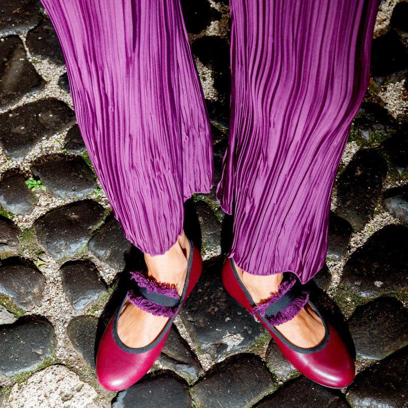 Allagiulia Ballerina Lolita Frangia BORDEAUX