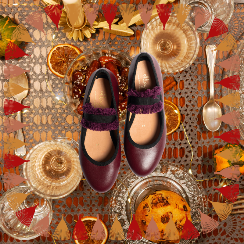 Allagiulia Ballerina Lolita Frangia BORDEAUX
