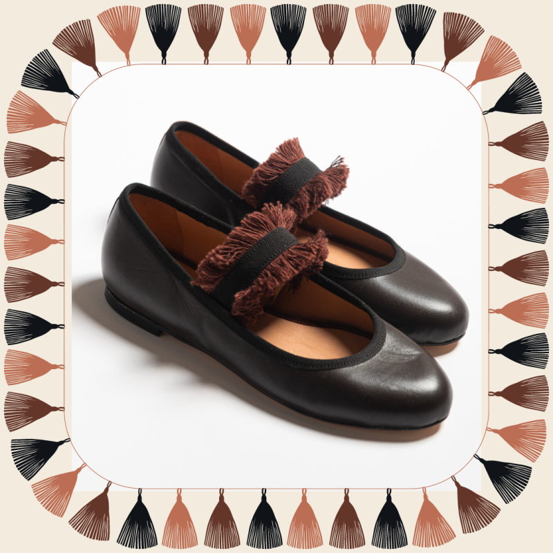 Allagiulia Ballerina Lolita Frangia TABACCO