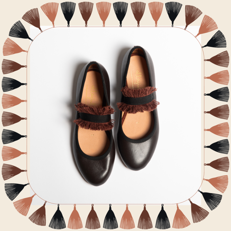 Allagiulia Ballerina Lolita Frangia TABACCO