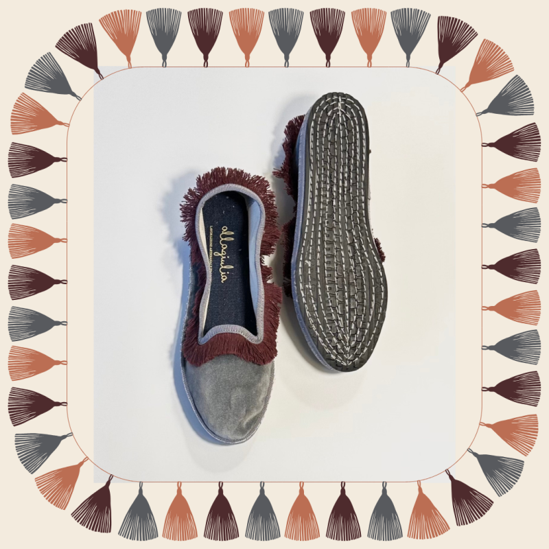 Allagiulia Friù Venezia GRIGIO Frangia BORDEAUX