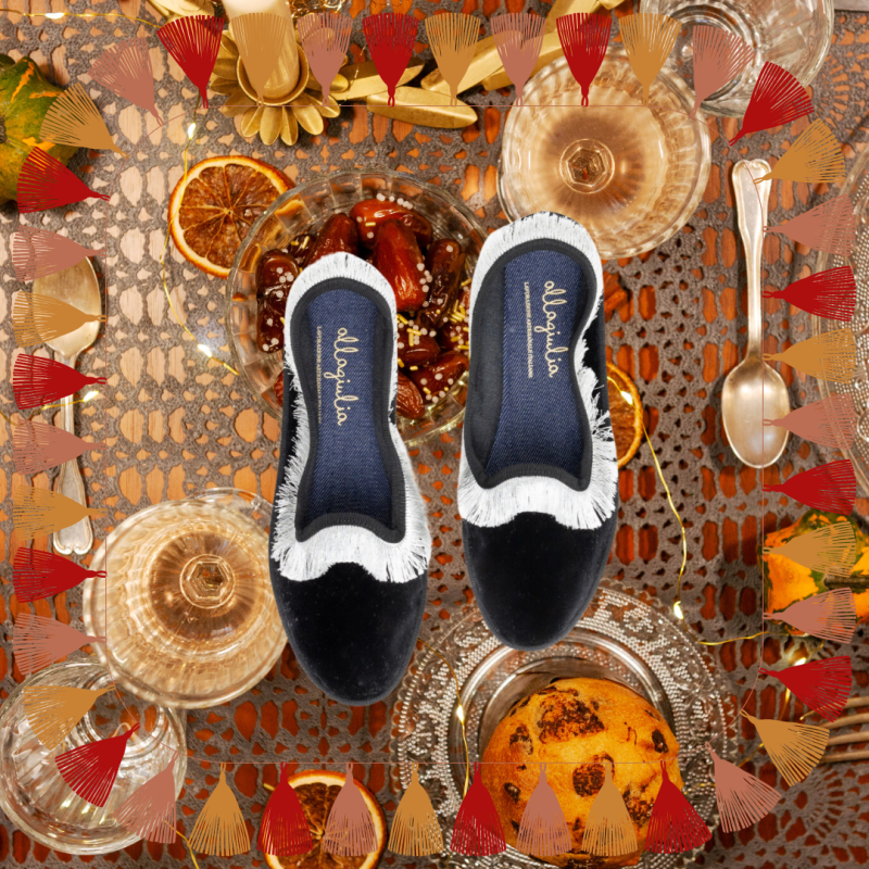 Allagiulia Friù Venezia NERO Frangia ARGENTO