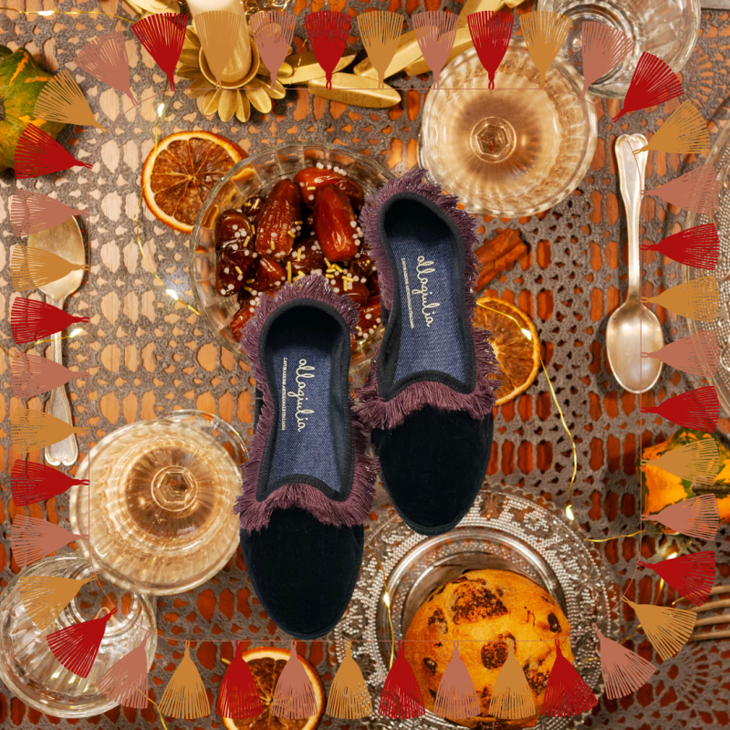 Allagiulia Friù Venezia NERO Frangia BORDEAUX