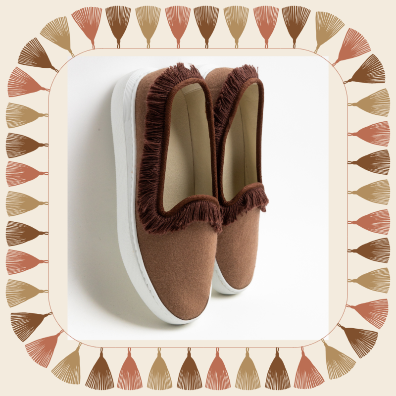 Allagiulia Tennis Frangia LANA CAMMELLO