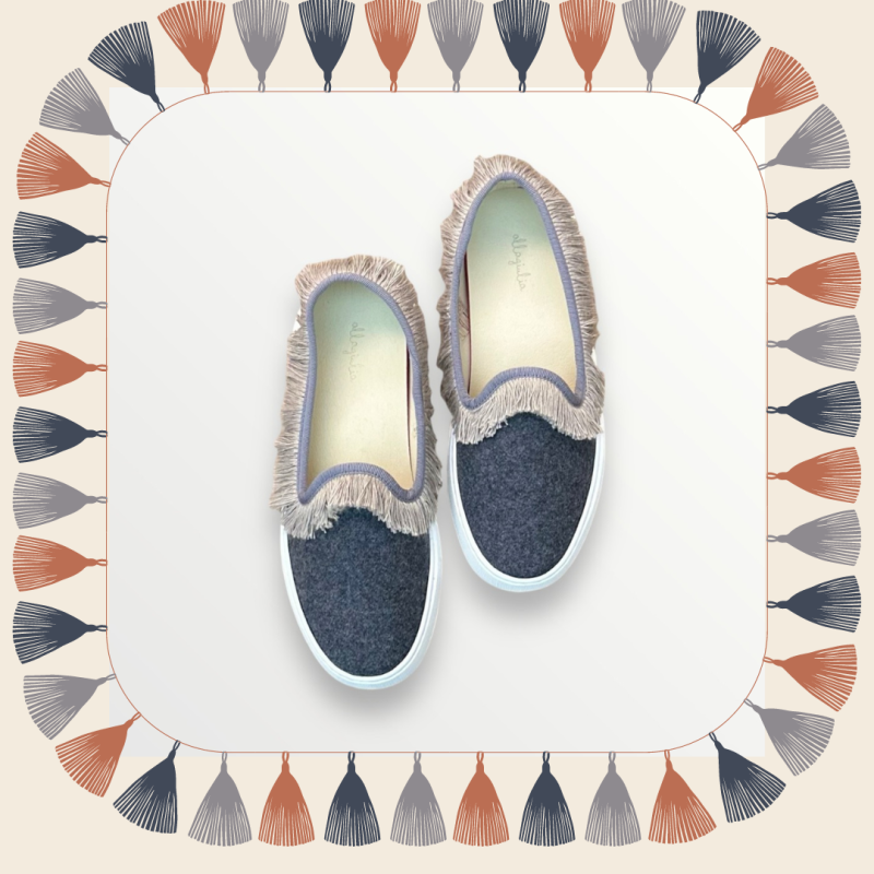 Allagiulia Tennis Frangia LANA GRIGIO