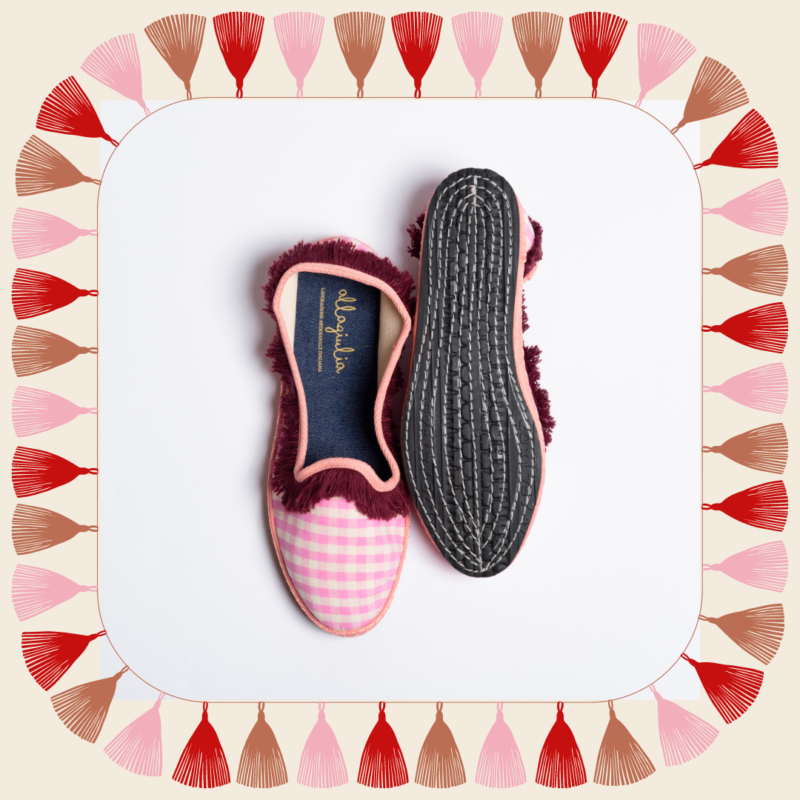 Allagiulia -Capsule Bordeaux- Friù Venezia VICHY ROSA Frangia BORDEAUX